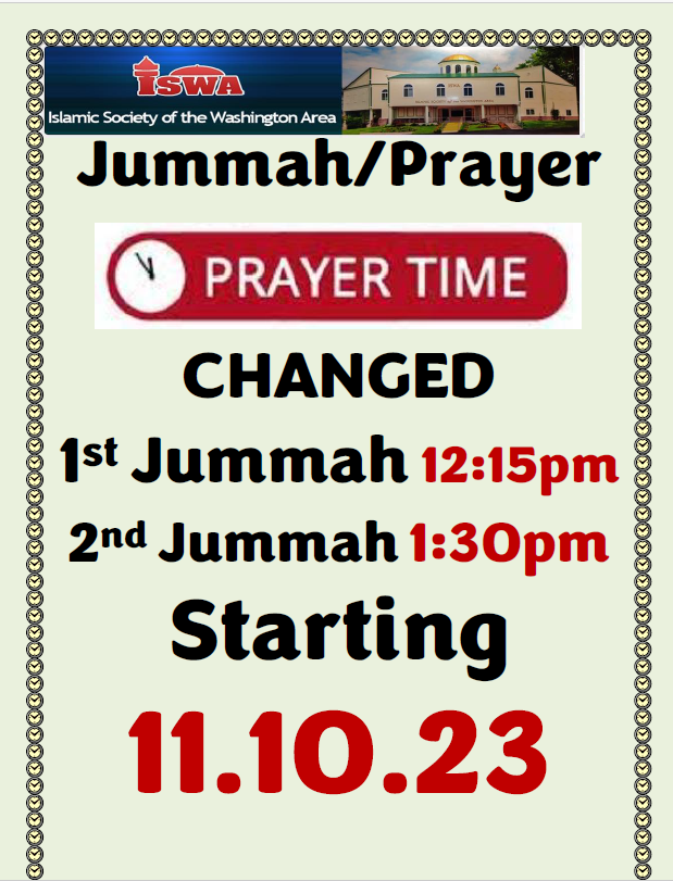 prayer time change